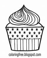 Cupcake sketch template