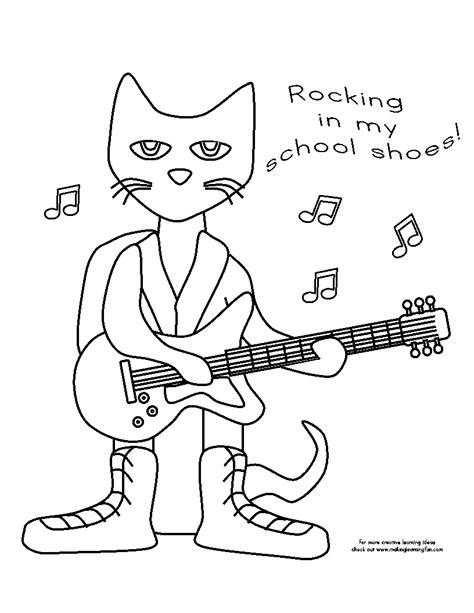 pete  cat printables coloring home
