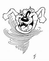 Devil Tasmanian Coloring Looney Tunes Cartoon Pages Drawing Taz Clipart Sketch Drawings Bugs Bunny Cliparts Baby Zombiegoon Tazmanian Clip Deviantart sketch template