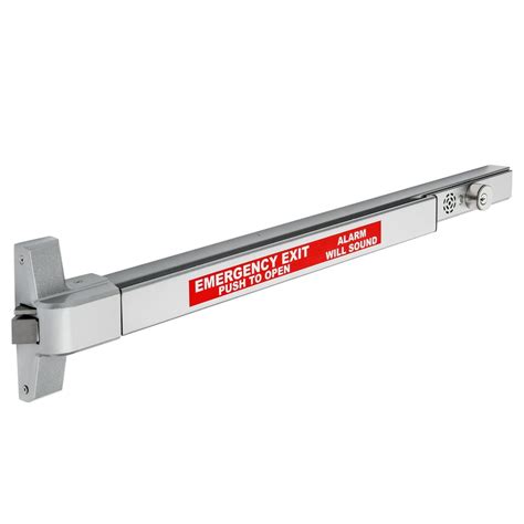 dynasty hardware commercial door push bar panic exit device  alarm sprayed aluminum