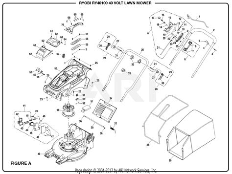 homelite ry  volt lawn mower parts diagram  figure  part