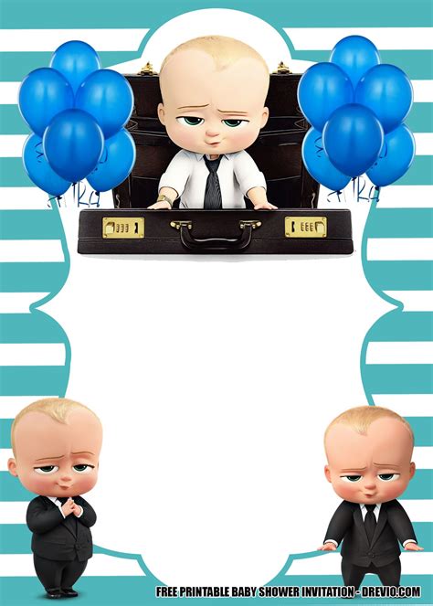 baby boss invitation template   adorable  boss baby