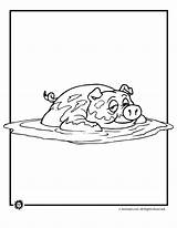 Puddle Pigs Pen sketch template
