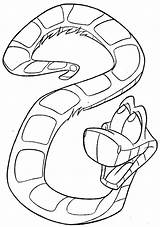 Jungle Book Coloring Pages Kaa Kids sketch template