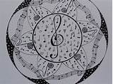 Mandala Music Notes Decor Wall Etsy Zen Drawing Hanging Zentangle Zentangles Doodles Choose Board sketch template