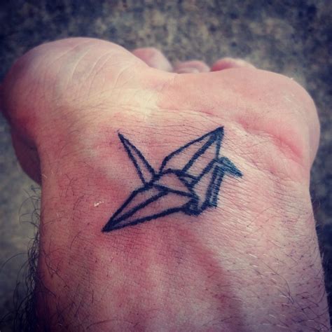 origami crane tattoo  wrist origami kranich handgelenk origami