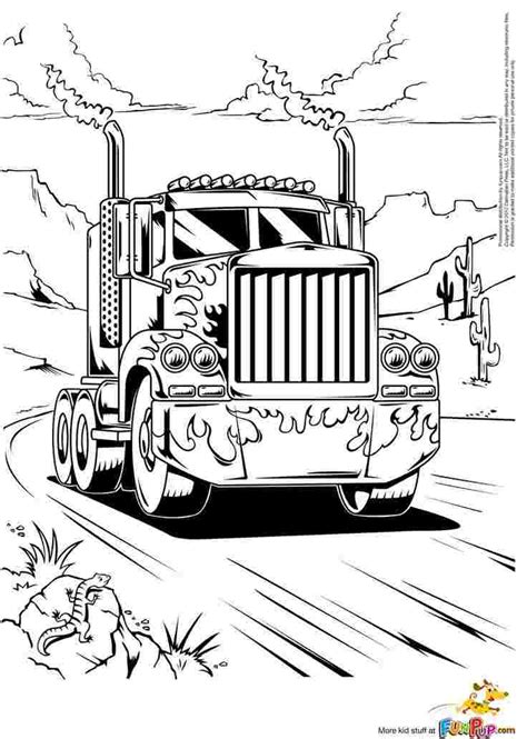 printable coloring pages semi trucks semi truck coloring pages
