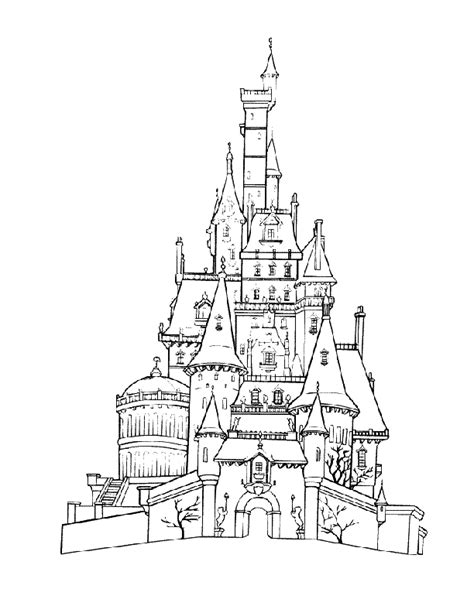 disney castle coloring pages printable coloring home