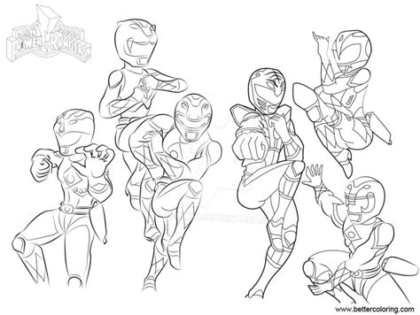 mighty morphin power rangers coloring pages  bsmit  printable