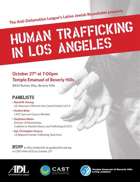 October 27 Human Trafficking In Los Angeles Socal Human