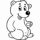 Mewarnai Beruang Anak sketch template