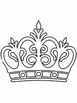 Crown Coloring Pages Royal Stencil Sheets Crowns Queen sketch template