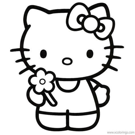 kitty happy valentines day coloring pages  hearts  flowers