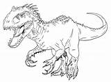 Rex Indominus Printable Jurassic A4 sketch template