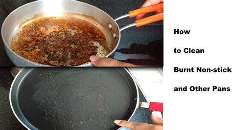 clean burnt  stick   pan
