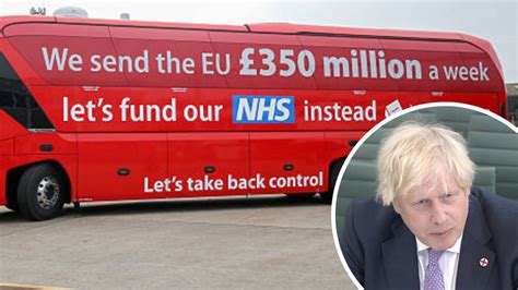 brexit boris johnson claims   side  vote leave bus    slight lbc