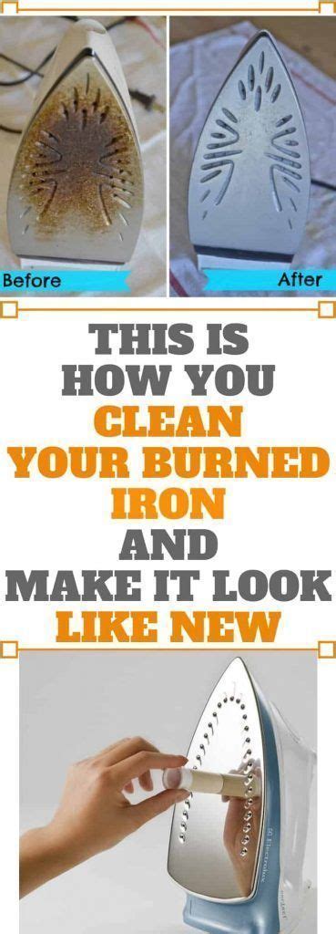 clean  burned iron