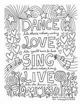 Coloring Pages Book Grown Ups Quotes Printable Adult Inspirational Quote Inspiring Sayings Craftsy Cute Dance sketch template
