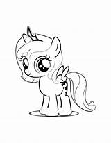 Pony Luna Celestia sketch template