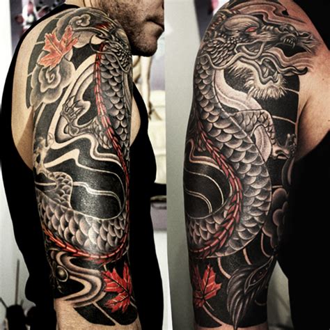 japanese dragon  sleeve cover  tattoo abyss