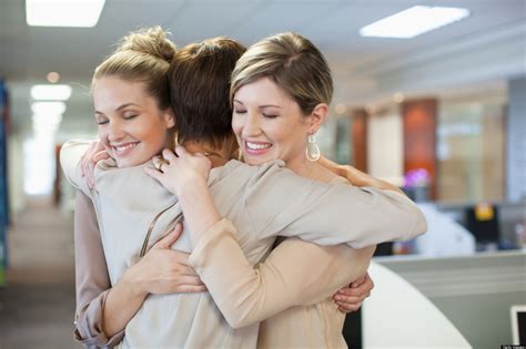 Women Hugging At Work Do We Need To Start Embracing The