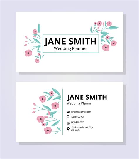 feminine business card template  vector art  vecteezy