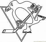 Penguins Pittsburgh Coloring Pages Logo Print Getcolorings Printable sketch template