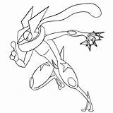 Greninja Coloring Pages Getcolorings Ash Truth sketch template