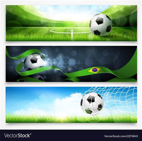 set football banners royalty  vector image