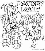 Kong Donkey Coloring Pages Diddy King Printable Mario Kids Print Sheets Coloringhome Don Super Country Jungle Colouring Popular Color Donkeys sketch template