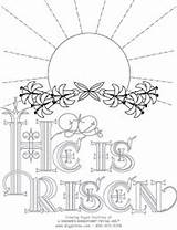 Risen Coloring He Pages Easter Giggletimetoys sketch template
