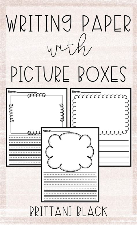 primary writing paper  picture boxes  grade writing primary