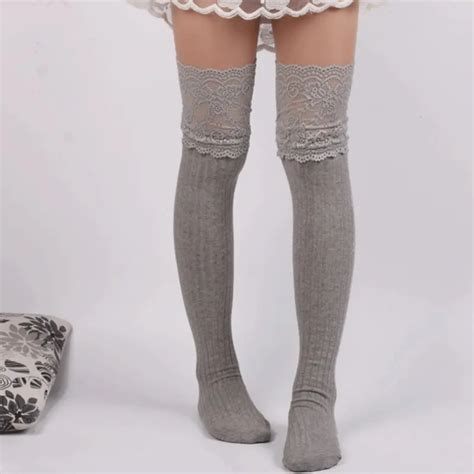 lace patchwork stay up thigh high stockings women ladies sexy lace