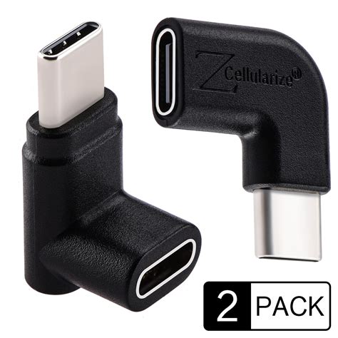 angle usb  adapter  pack gbps type  cellularize