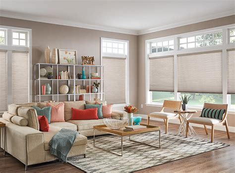 light filtering verona cellular shades  modern living room
