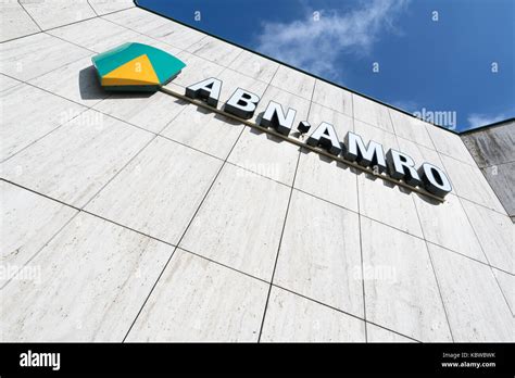 abn amro sign  branch abn amro    largest bank   netherlands stock photo alamy
