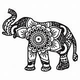 Coloring Pages Adults Elephant Indian sketch template