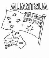 Australian Flag Printable Colouring Coloring Library Clipart Drawing Kids sketch template