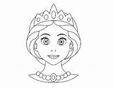 Princess Face Coloring Coloringcrew Princesses Book sketch template