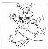 Cinderella Coloring Princess Pages Disney Printable sketch template