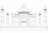 Taj Mahal Colorear sketch template