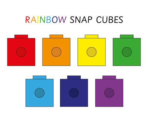 rainbow snap counting cubes  kids unifix cubes  create math