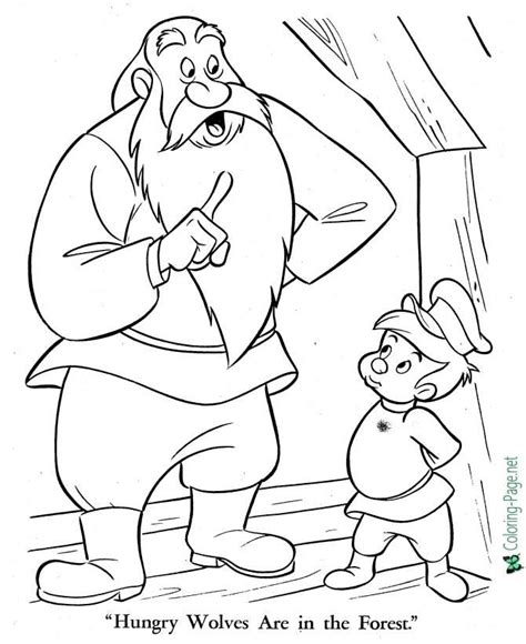peter   wolf coloring page hungry wolves fairy tale