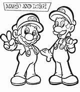 Bros Mario Coloring Tsgos sketch template