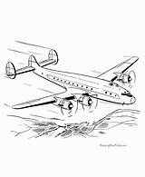 Airplane Coloring Pages Printable Everfreecoloring sketch template