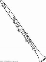 Clarinet Coloring sketch template