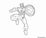 Captain America Coloring Pages Printable Shield Superhero Color Template Cartoon Print Kids Drawing Marvel Avengers War Getdrawings Fighting Guy Bad sketch template