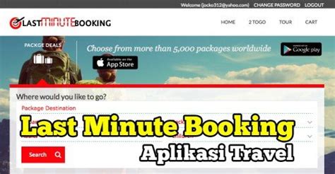 minute booking aplikasi travel