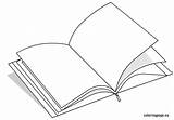 Book Open Coloring sketch template