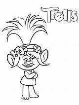 Coloring Pages Printable Trolls Gaddynippercrayons sketch template